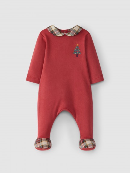 Christmas round collarbabygrow