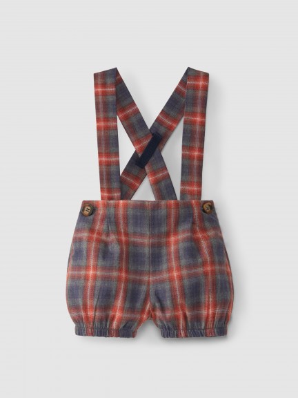 Plaid shorts with straps Plaid shorts with straps