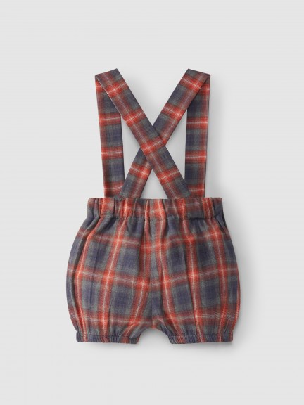 Plaid shorts with straps Plaid shorts with straps