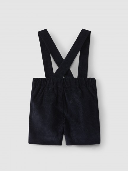 Pantalón corto de pana con tirantes Pantalón corto de pana con tirantes