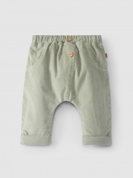 Pantalon pull-up en velours micro-ctel