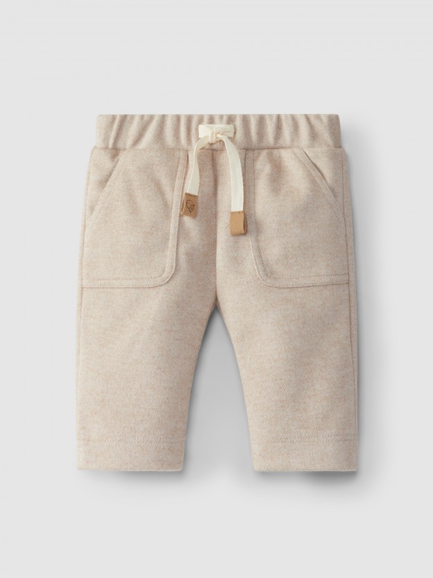 Pantalones pull-up con bolsillos Pantalones pull-up con bolsillos