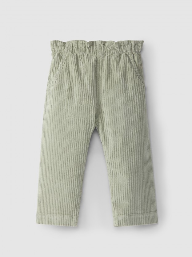 Pantalon pull-up wide leg