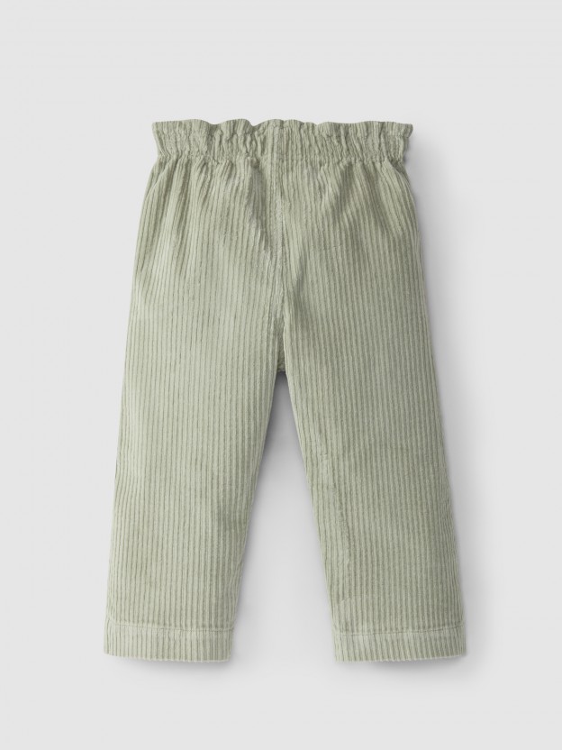 Pantalon pull-up wide leg