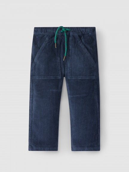 Pantalón ancho de pana con bolsillos Pantalón ancho de pana con bolsillos