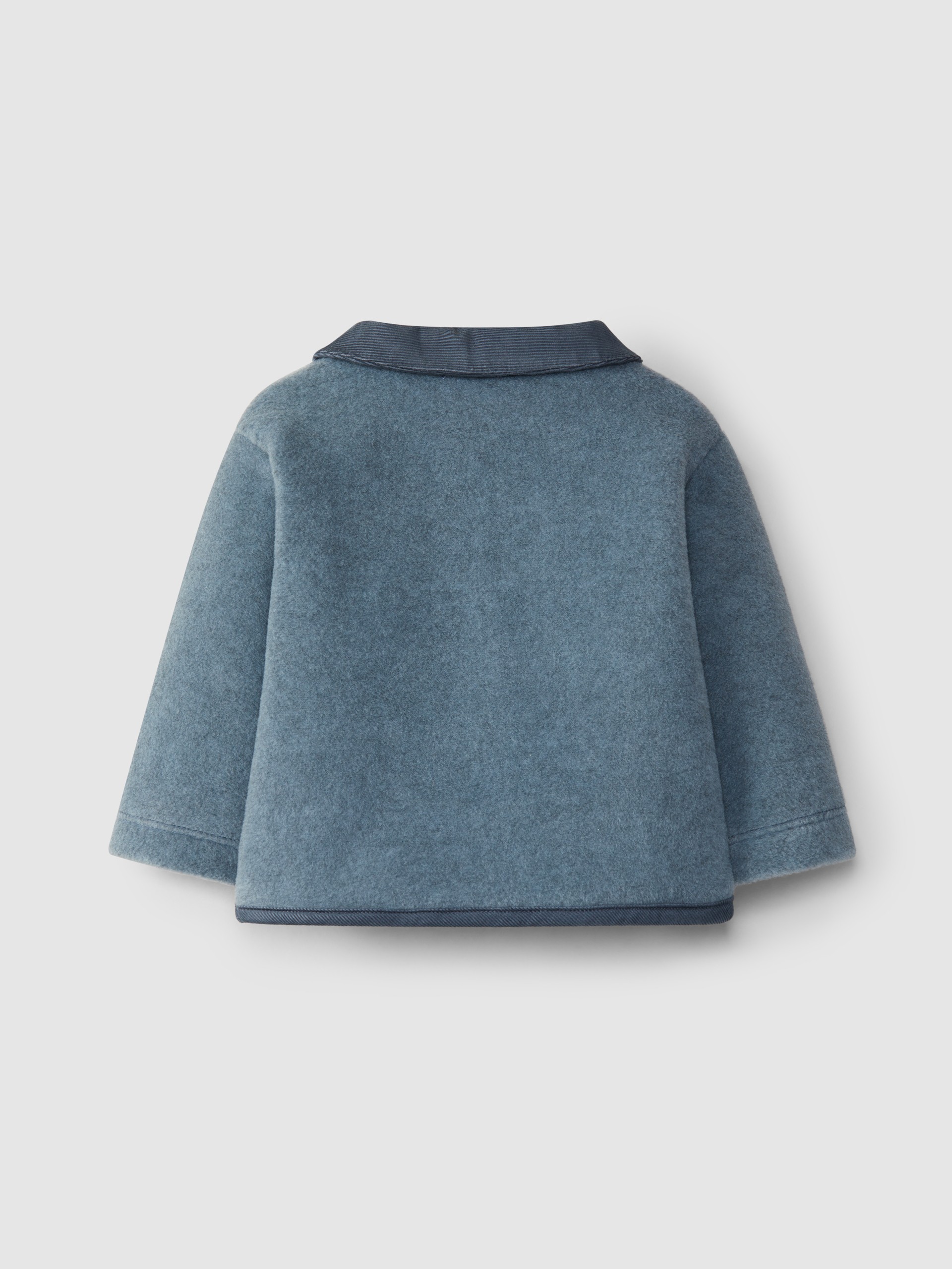 Abrigo polar con cuello y bolsillos