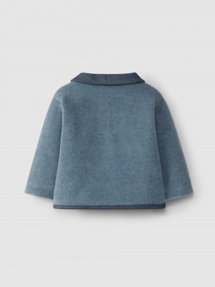 Fleece jacket with collar and pockets Fleece jacket with collar and pockets