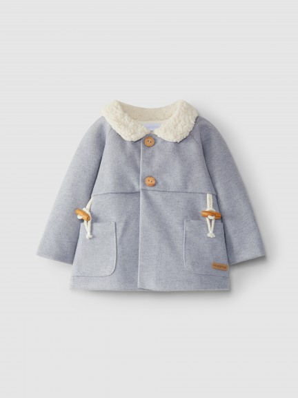 Coat with fur collar Coat with fur collar