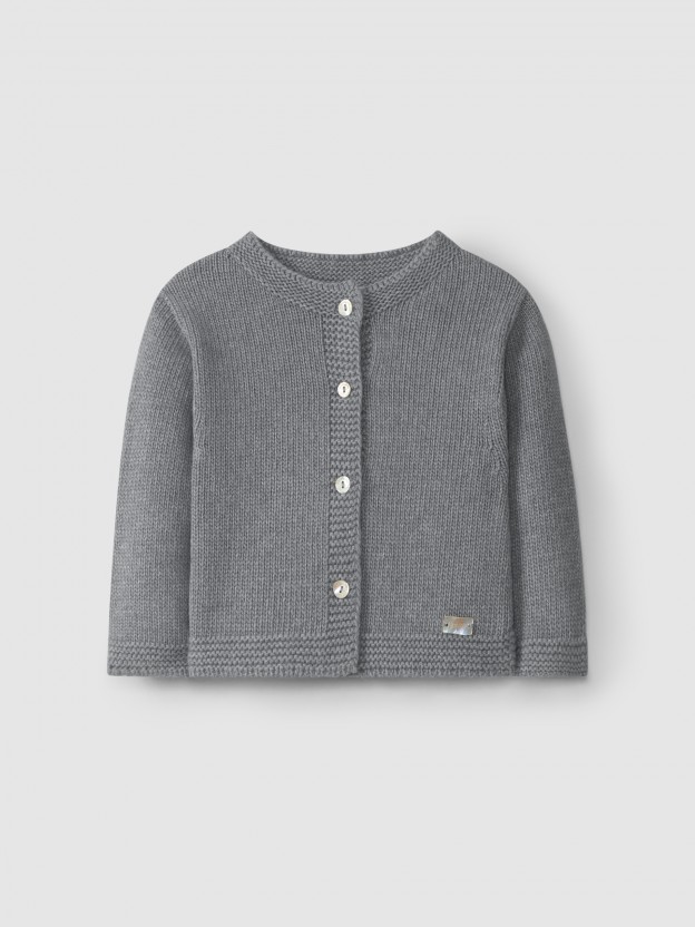 Knitted cardigan round collar Knitted cardigan round collar