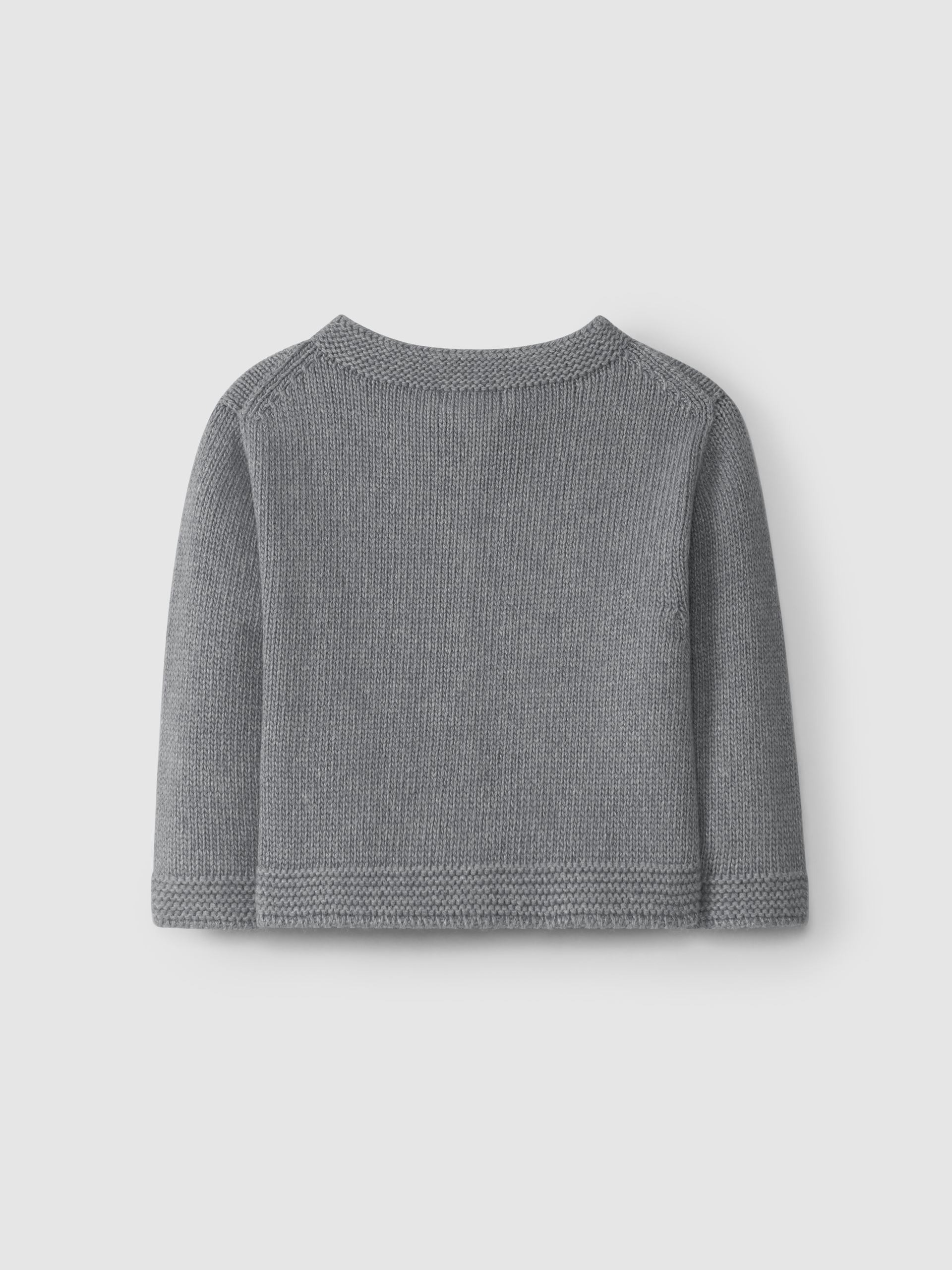 Knitted cardigan round collar