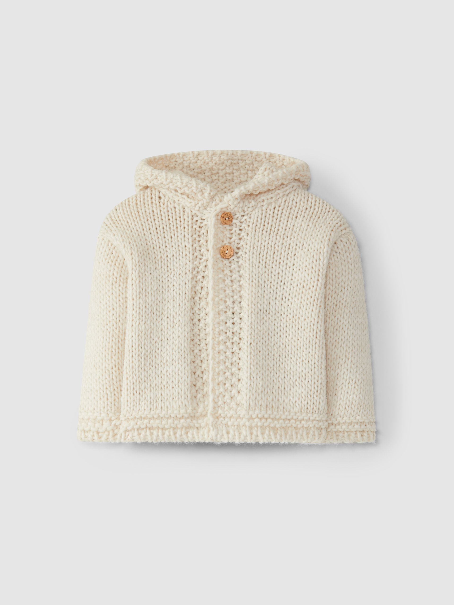 Gilet tricoté à capuche