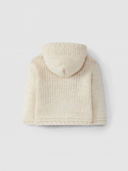 Knitted cardigan with hood Knitted cardigan with hood