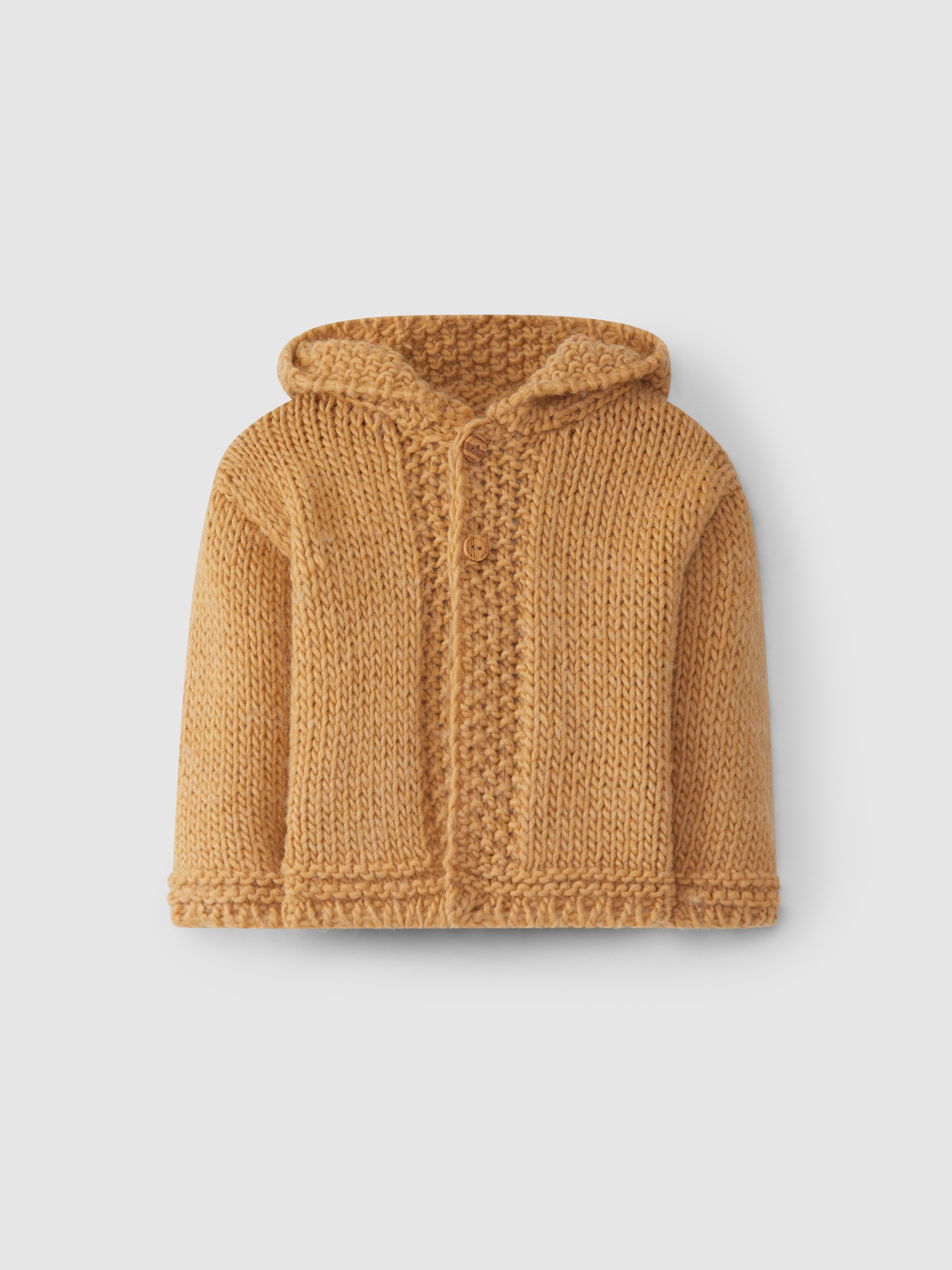 Gilet tricoté à capuche