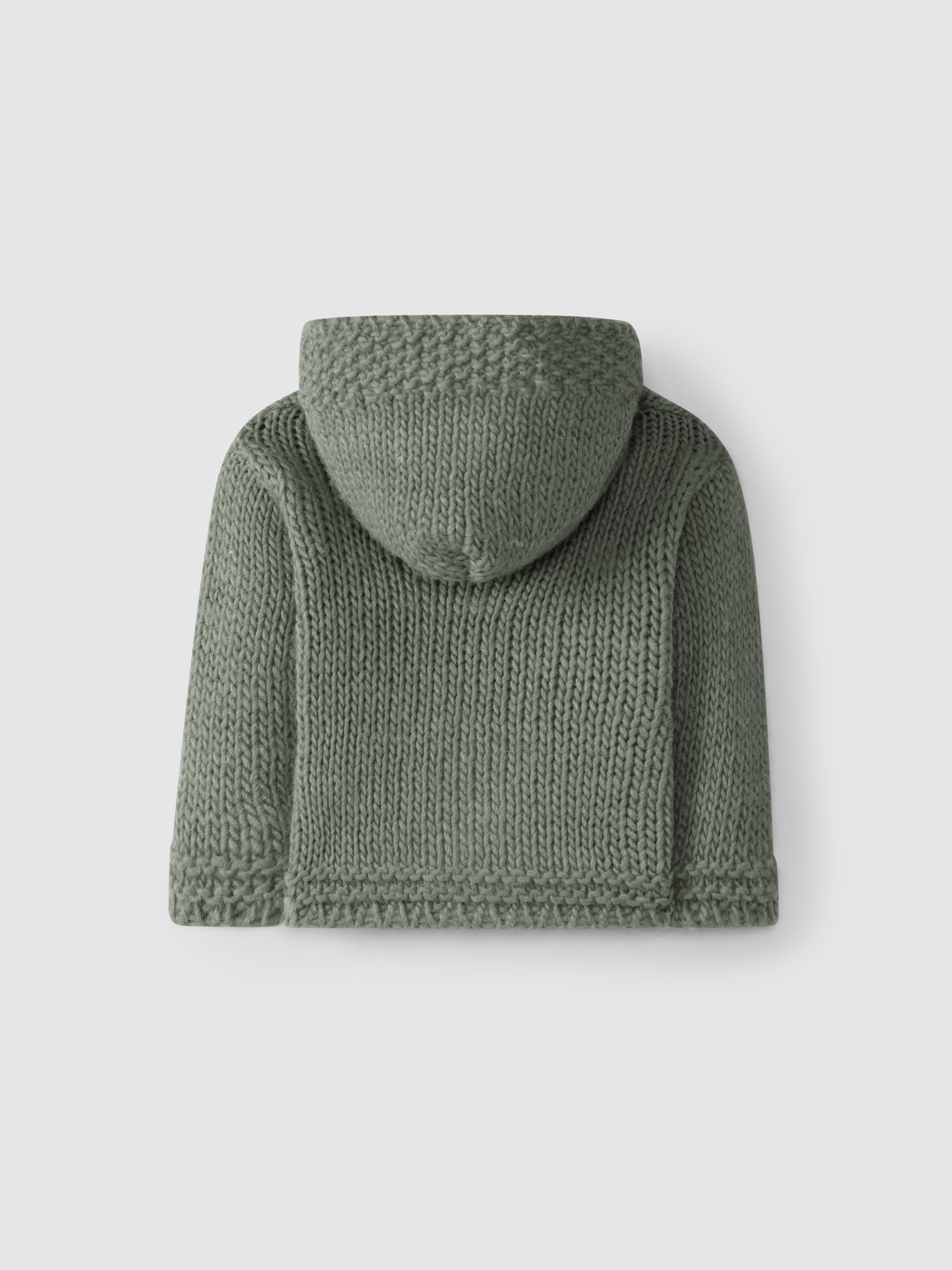 Knitted cardigan with hood