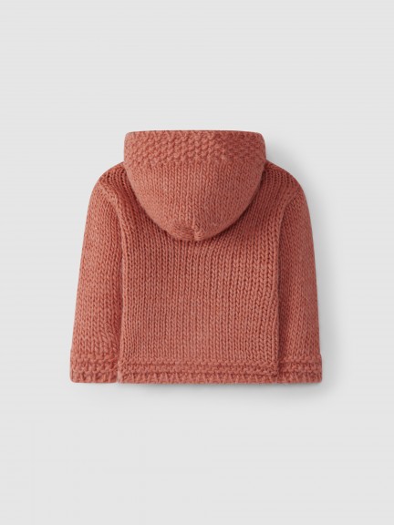Knitted cardigan with hood Knitted cardigan with hood