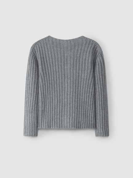 Knitted cardigan round collar Knitted cardigan round collar