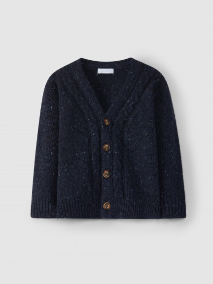 Knitted cardigan with braid detail Knitted cardigan with braid detail