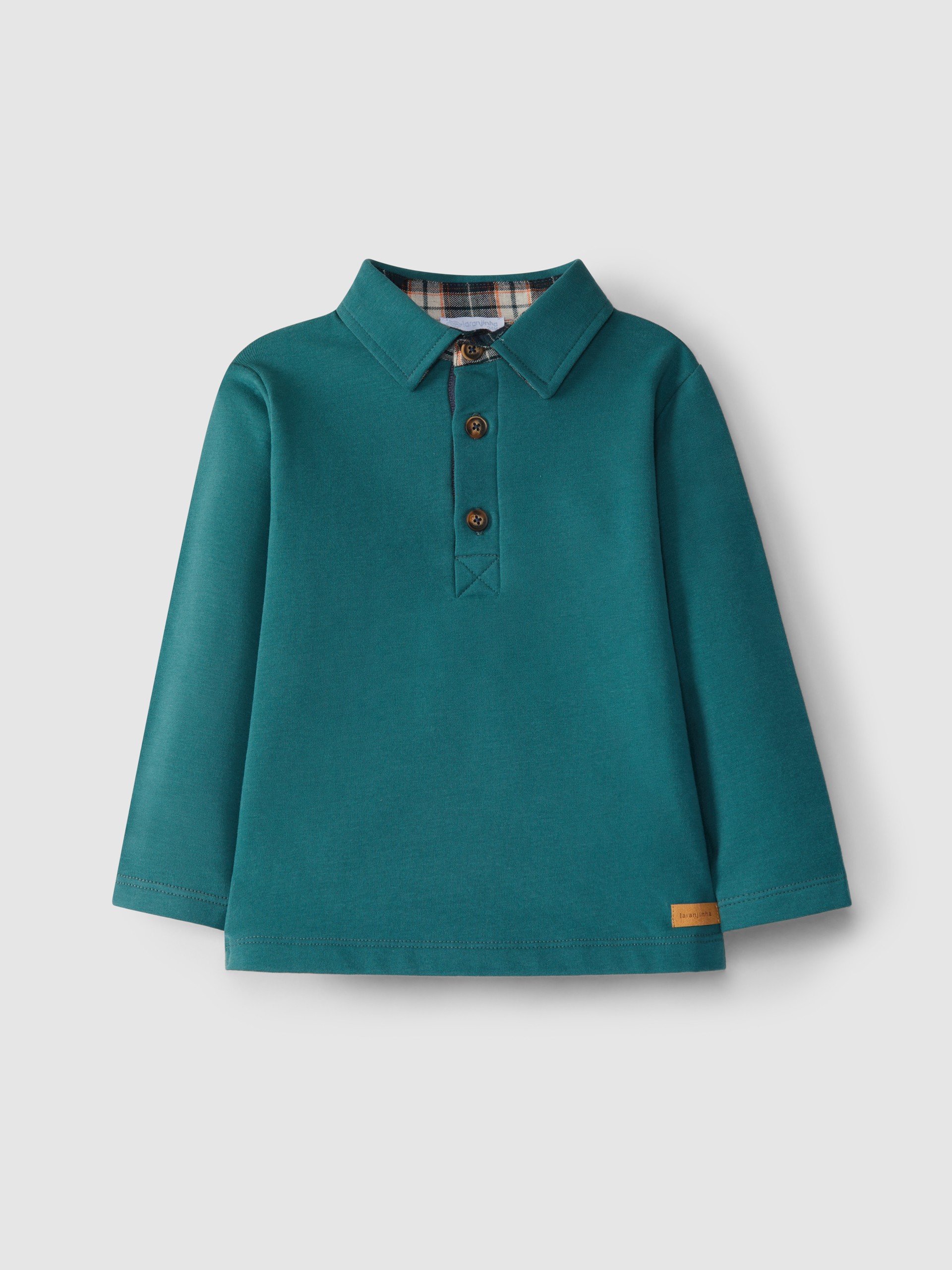 Pointy collar polo shirt