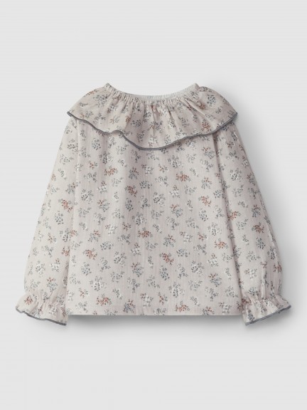 Floral muslin blouse