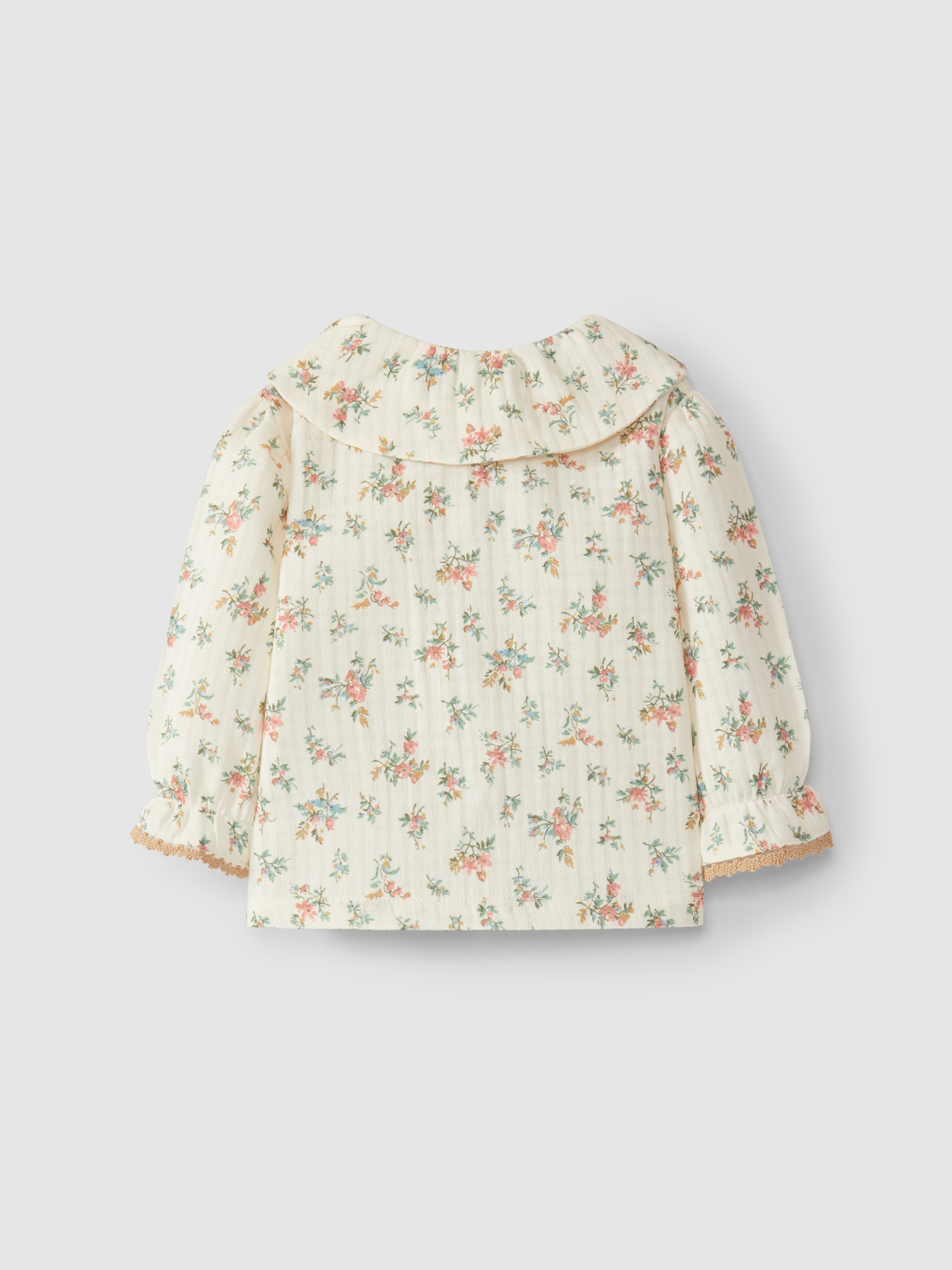 Floral muslin blouse