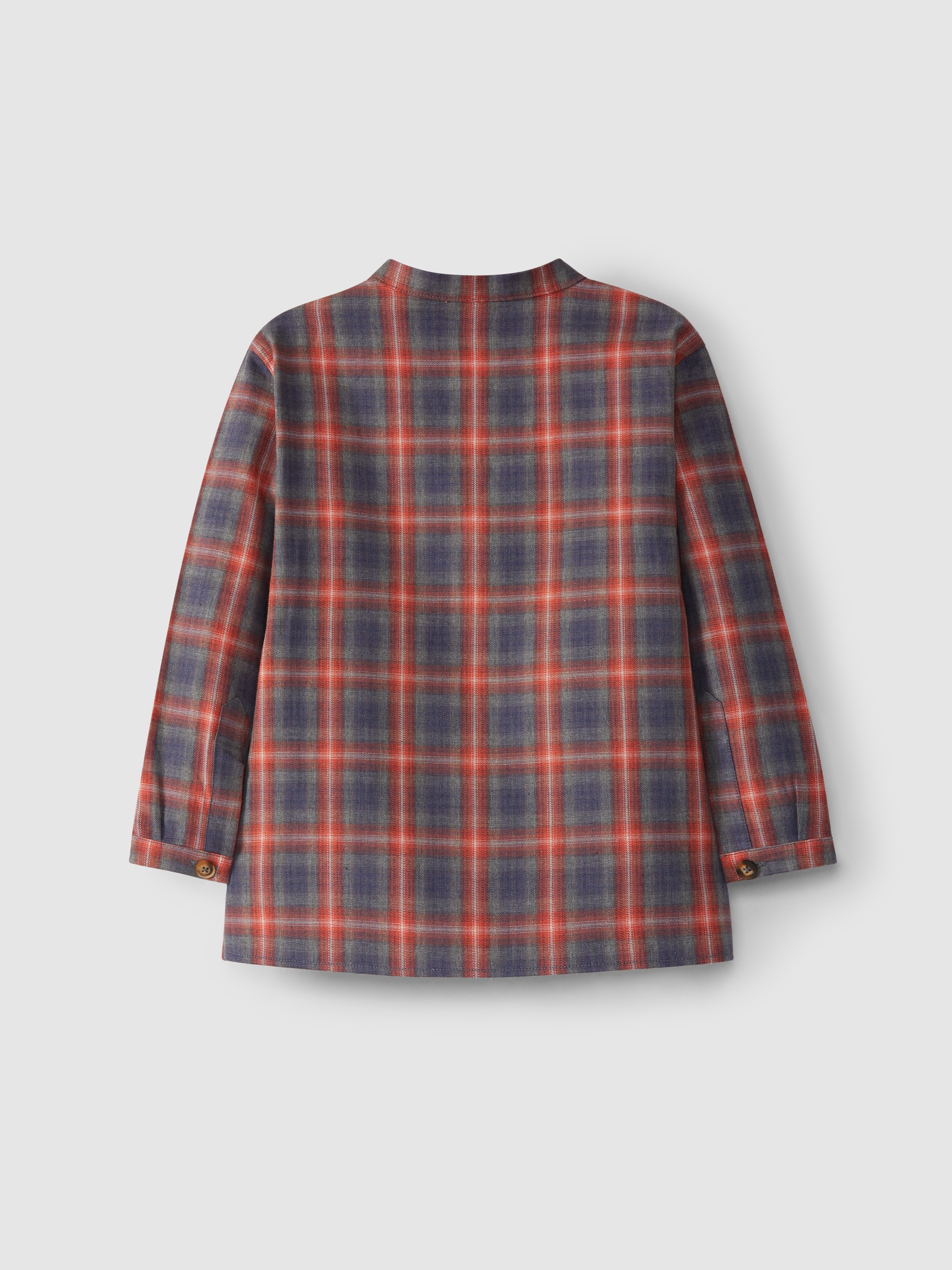 Camisa cuello mao a cuadros