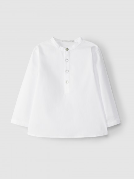 Camisa cuello mao liso