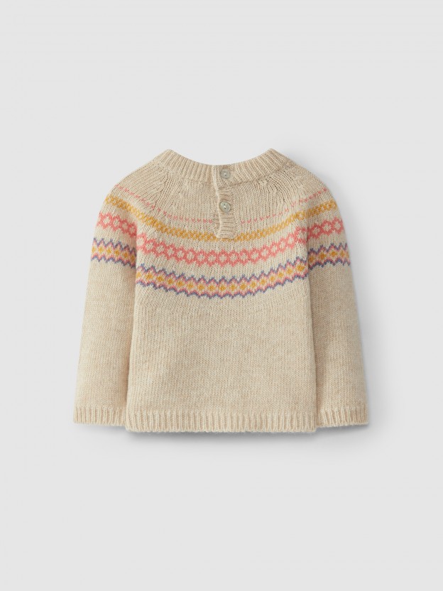 Camisola  tricotada jacquard
