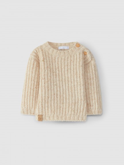 Pull tricot� � col claudine