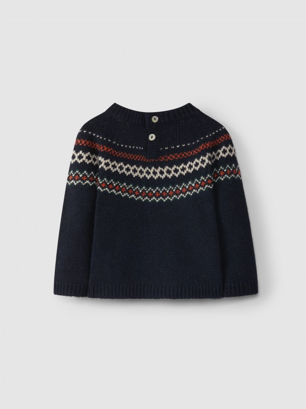Camisola  tricotada jacquard