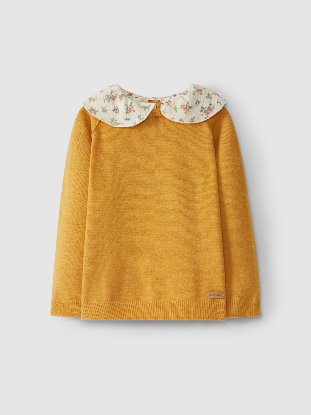 Jersey de punto con cuello movible Jersey de punto con cuello movible