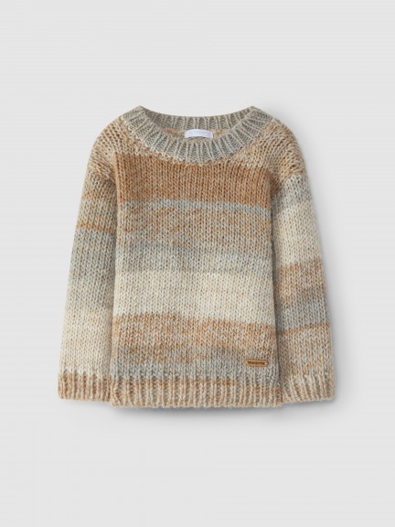 Pull tricot multicolore