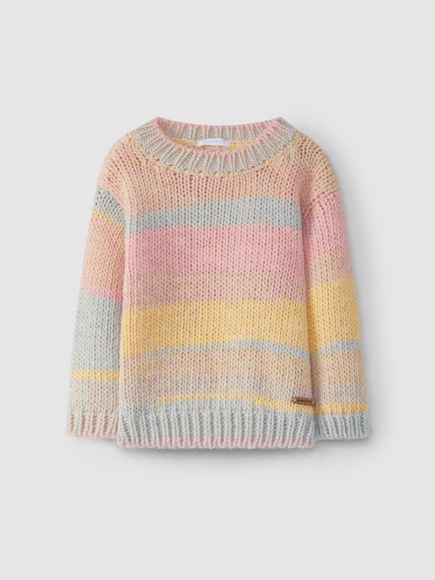 Multi-coloured knitted jumper Multi-coloured knitted jumper