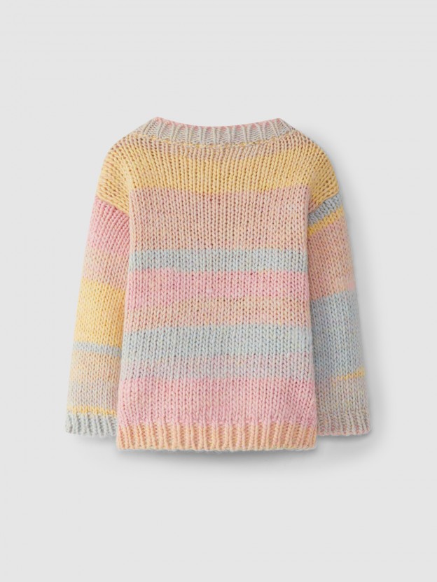 Multi-coloured knitted jumper Multi-coloured knitted jumper