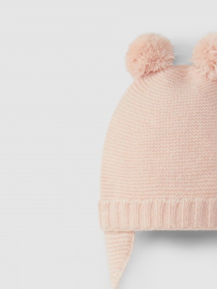Aviator beanie with pom-poms Aviator beanie with pom-poms