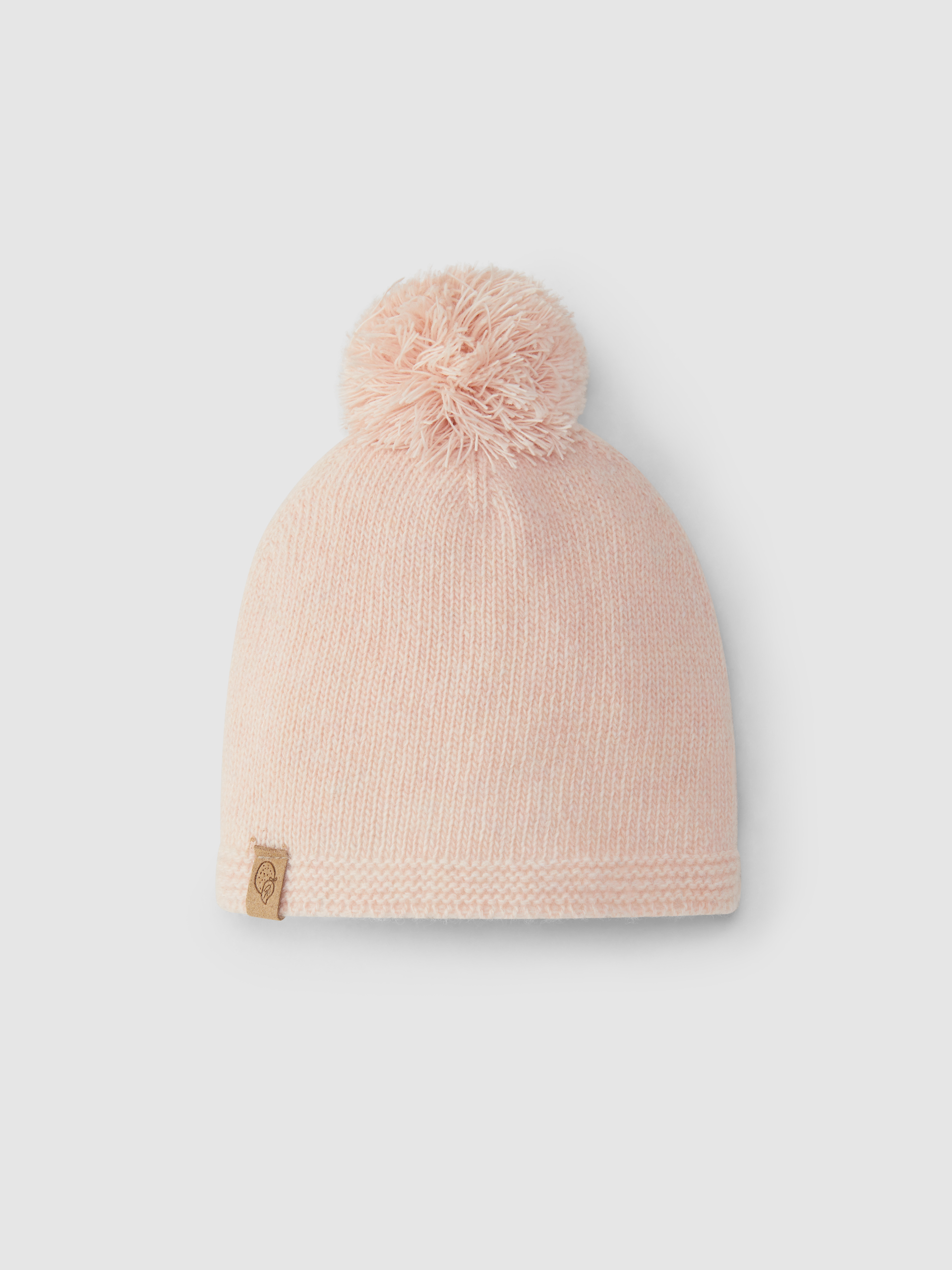 Gorro con pompón de punto