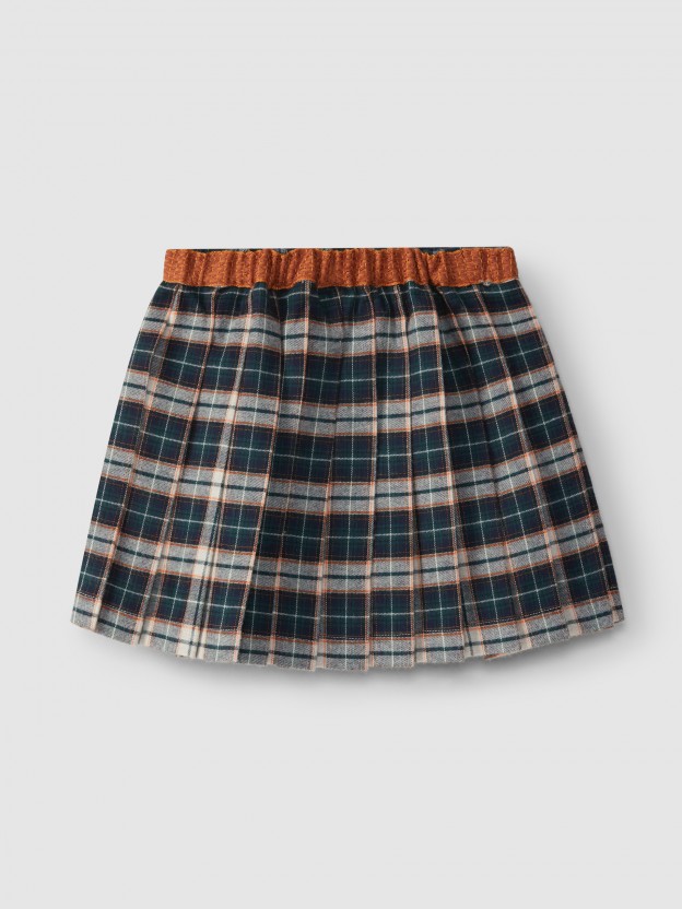 Plaid pull-up skirt Plaid pull-up skirt