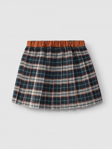 Plaid pull-up skirt Plaid pull-up skirt