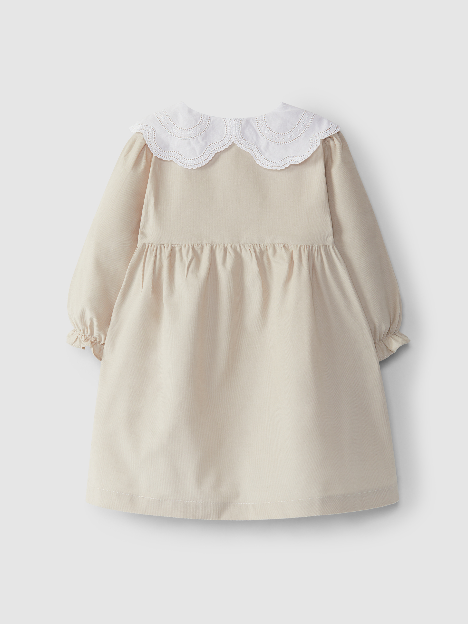 Vestido con cuello bordado