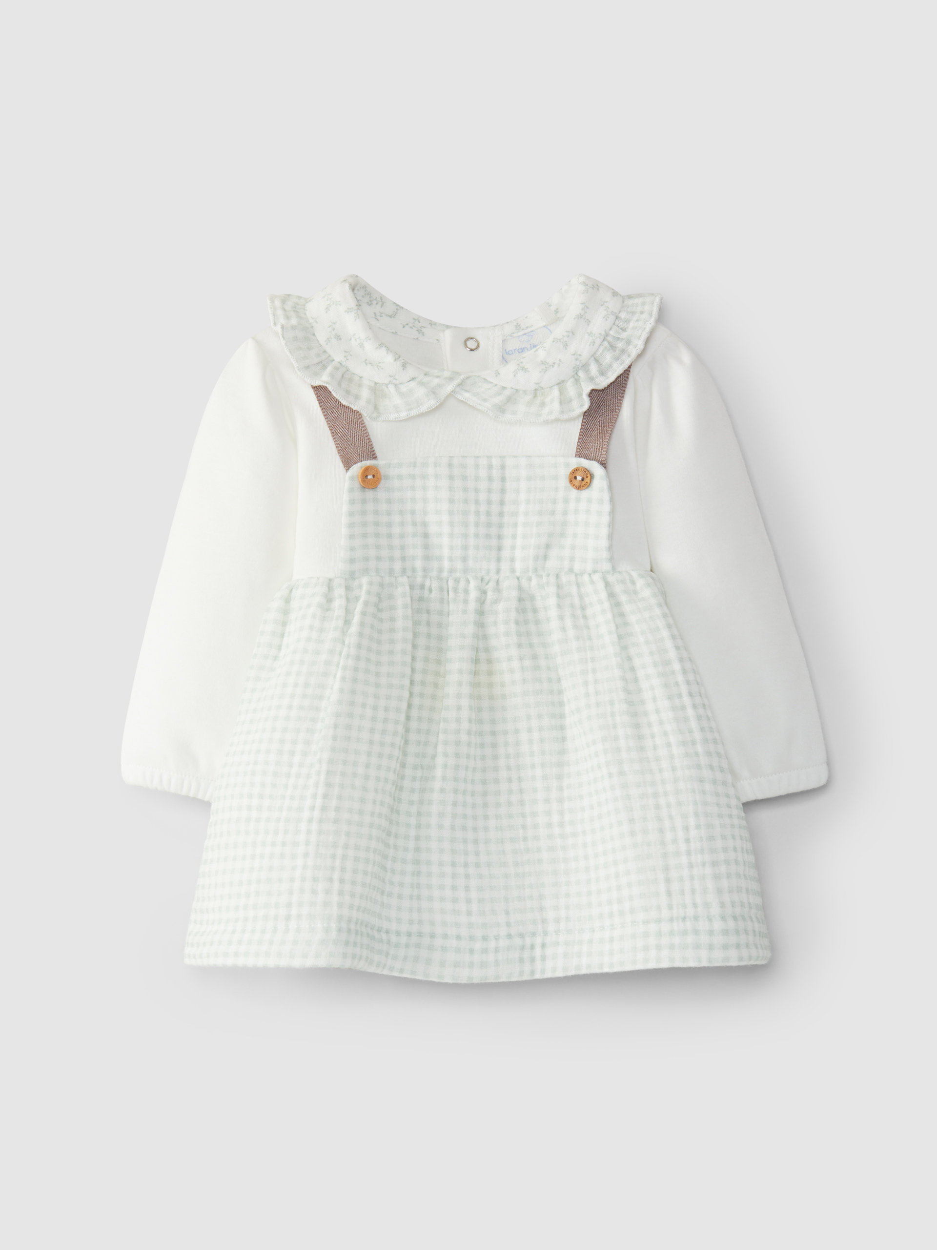 Two-in-one dress in vichy plaid