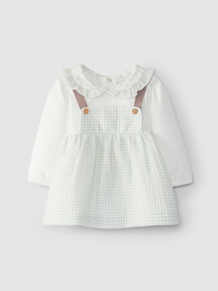Two-in-one dress in vichy plaid Two-in-one dress in vichy plaid