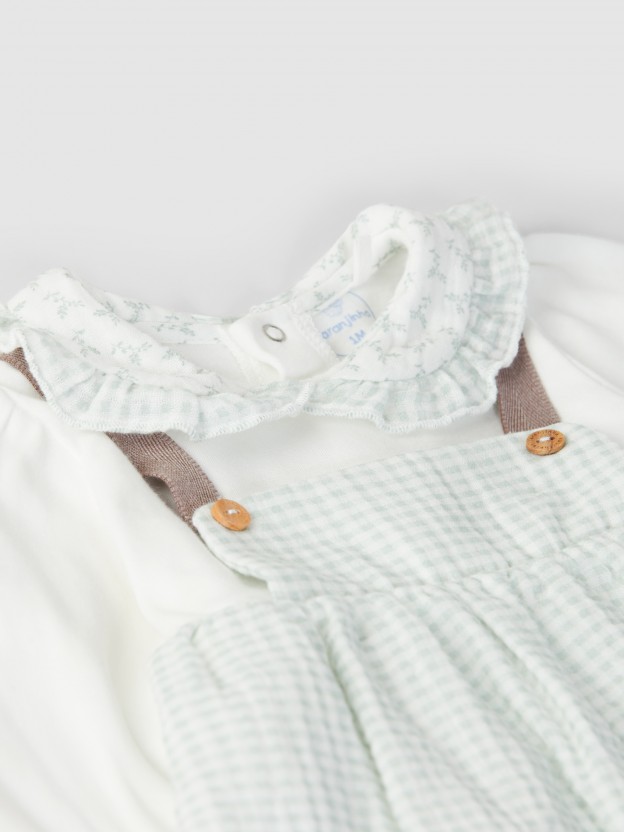 Two-in-one dress in vichy plaid