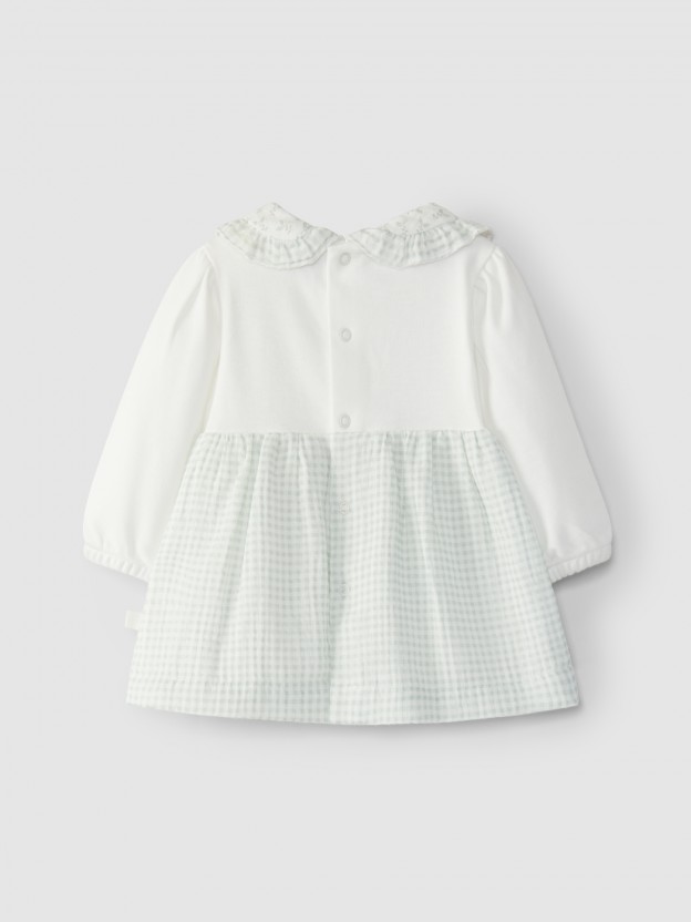 Two-in-one dress in vichy plaid