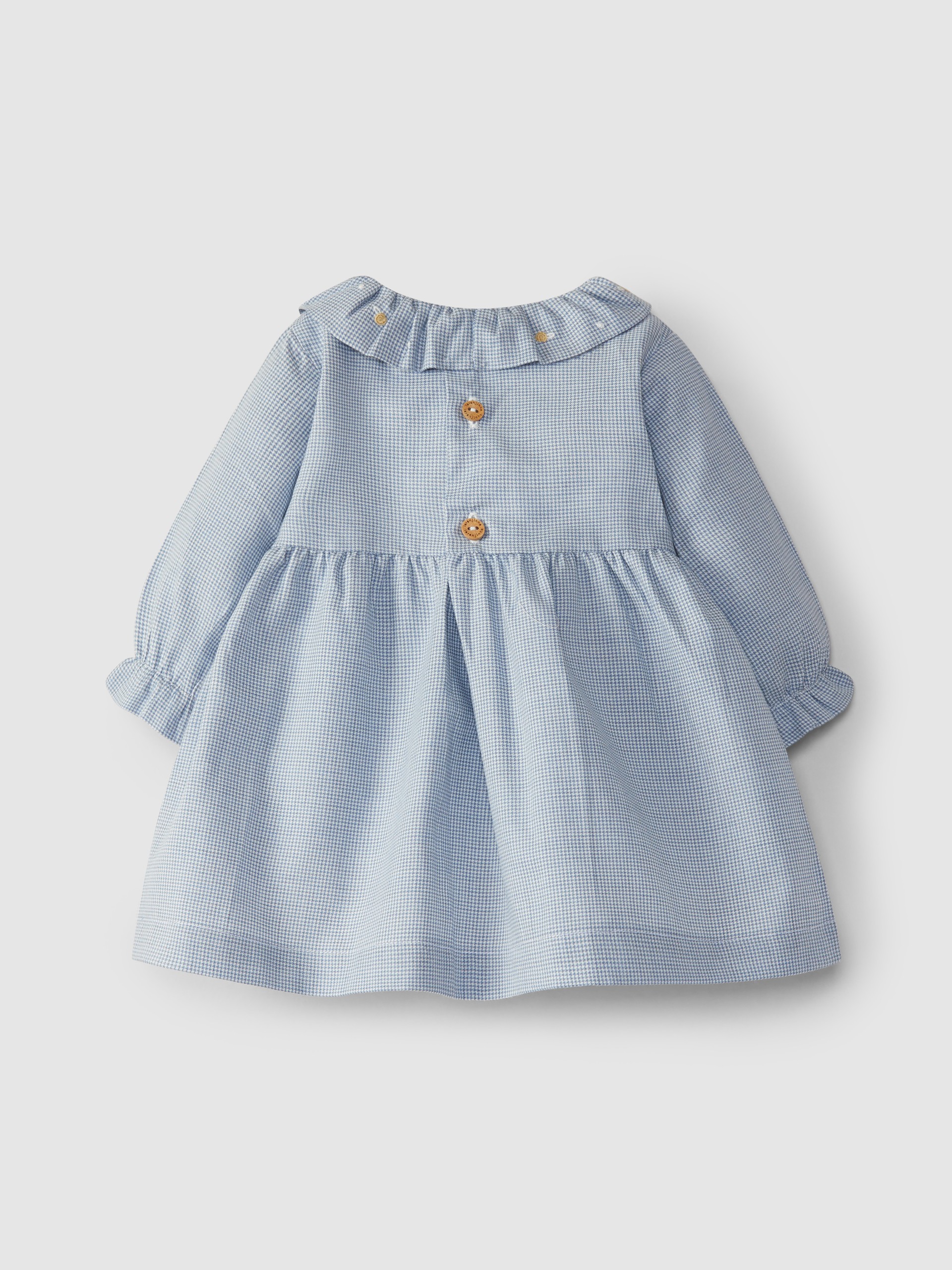 Vestido micro-vichy con bordados