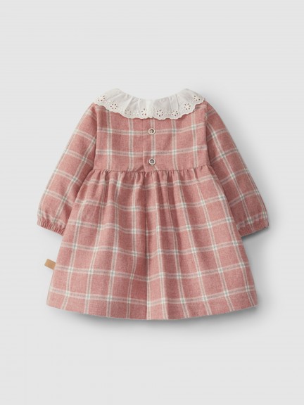 Dress plaid collar in English embroidery Dress plaid collar in English embroidery