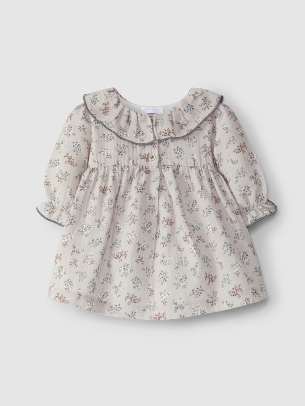 Floral muslin dress