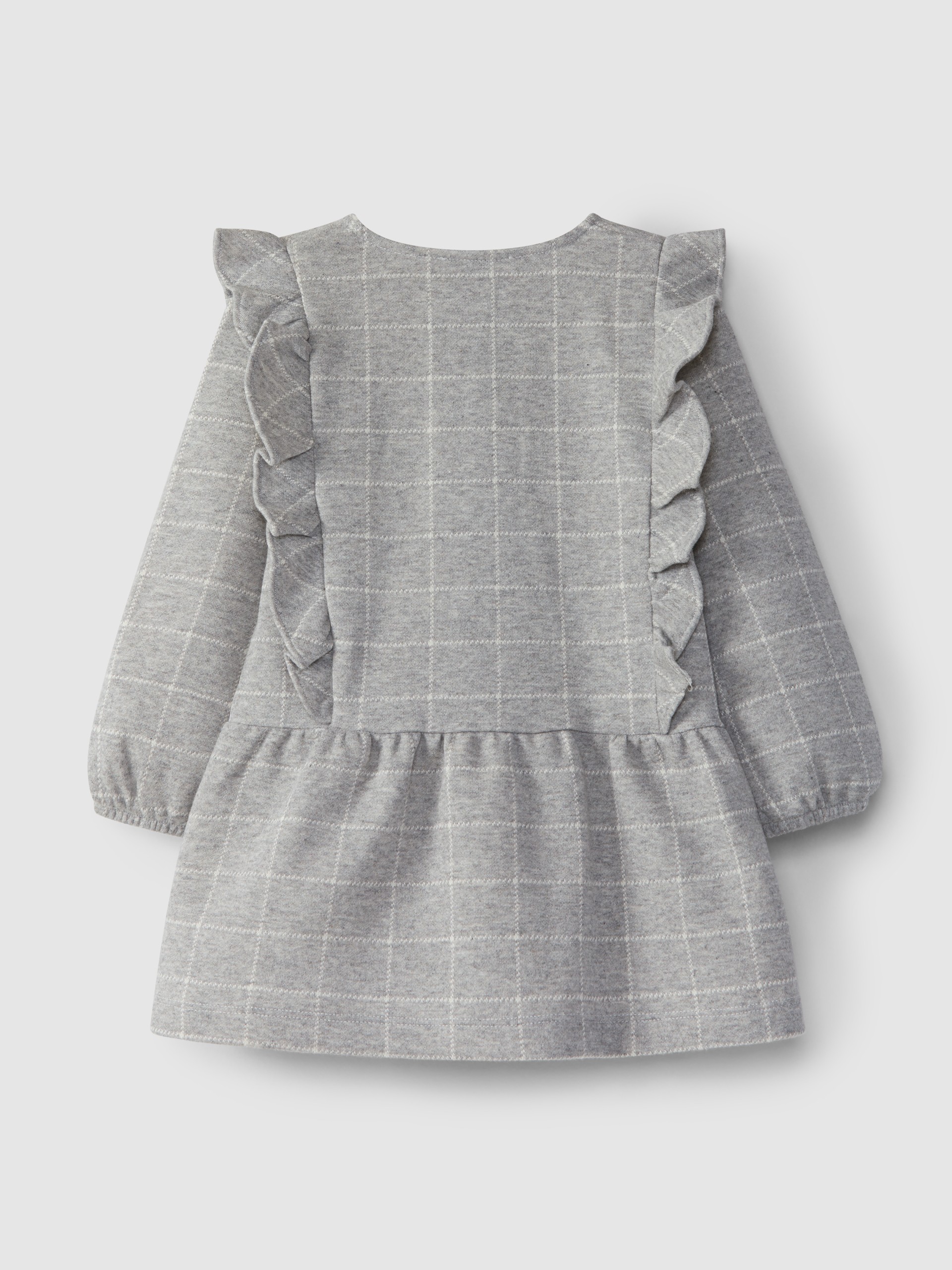 Robe à volant en maille à carreaux