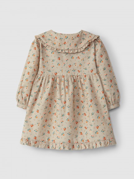 Floral micro-corduroy dress Floral micro-corduroy dress