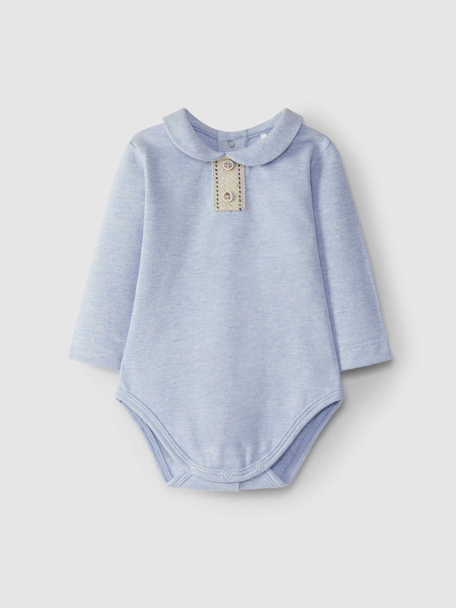 Pique round collar bodysuit