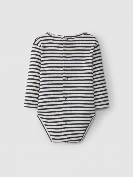 Bodysuit in striped ribbed jersey Bodysuit in striped ribbed jersey
