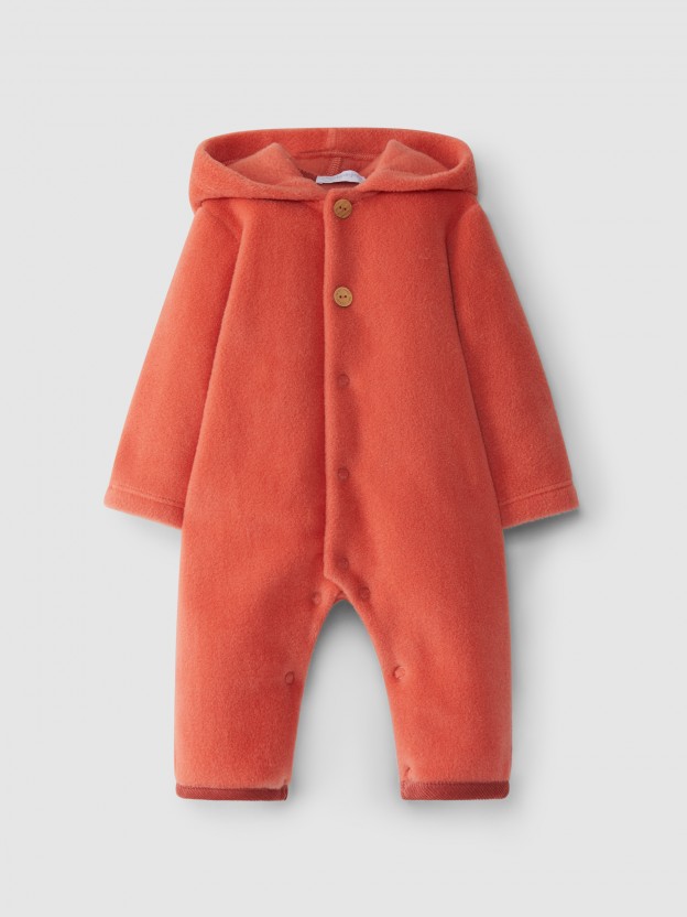 Hooded fleece jumpsuit Hooded fleece jumpsuit